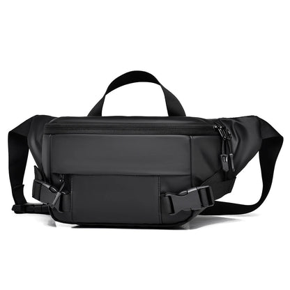 Men Multifunctional Chest Bag Solid Color New Messenger Bag Versatile Portable Shoulder Bag Large Capacity Crossbody Bag