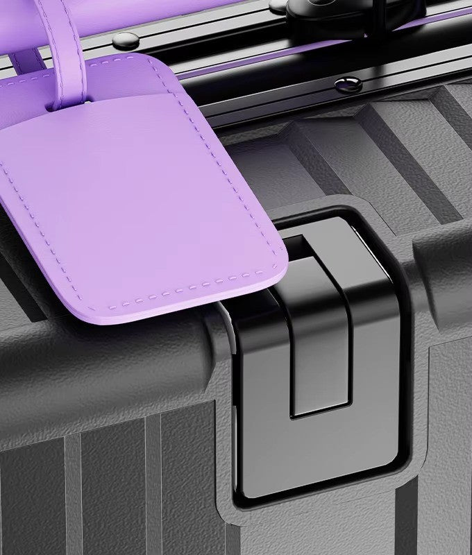 Mala de Viagem com Estrutura de Alumínio e Alça Larga, Rodas Giratórias Silenciosas Coloridas e Trava TSA, Mala de Carrinho de Grande Capacidade