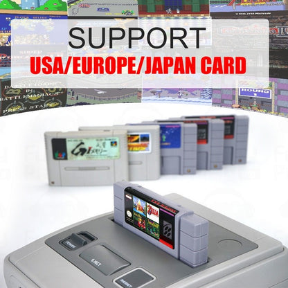 RETROAD 5+Ultra SUPER HD ENTERTAINMENT Main Console Support Super NES/Super Famicom PAL&NTSC Game Cartridge Original Size