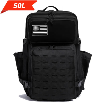 Mochila Tática 25L/50L Caça MOLLE Bolsa GYM Para Homens EDC Caminhada Ao Ar Livre Com 2 Porta-Garrafas