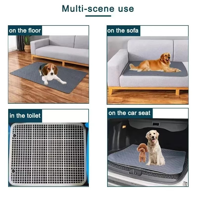 Almofadas de Urina para Cães Laváveis Reutilizáveis Antiderrapantes Tapete de Urina para Pets Tapete de Treinamento para Filhotes Tapete de Urina para Cama de Pets para Capa de Assento de Carro Artigos para Pets