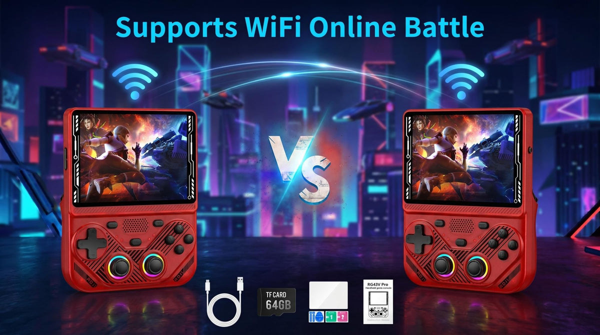 AISLPC RG43V PRO Handheld Game Console Dual System 4.3"IPS Screen WIFI 6 RK3562 Chip 22000+Games Portable Pocket Video Player