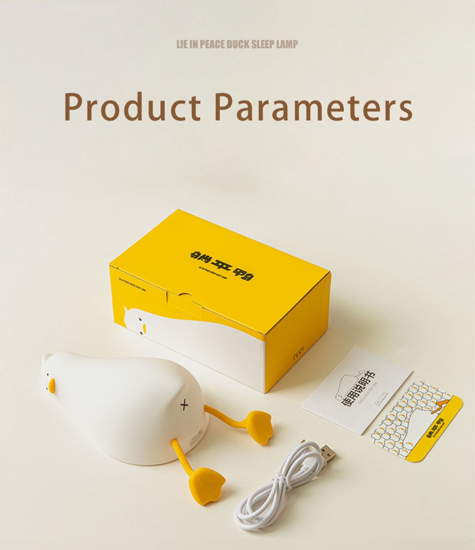 Duck Nightlights Led Night Light Duckling Rechargeable Lamp USB Cartoon Silicone Children Kid Bedroom Decoration Birthday Gift