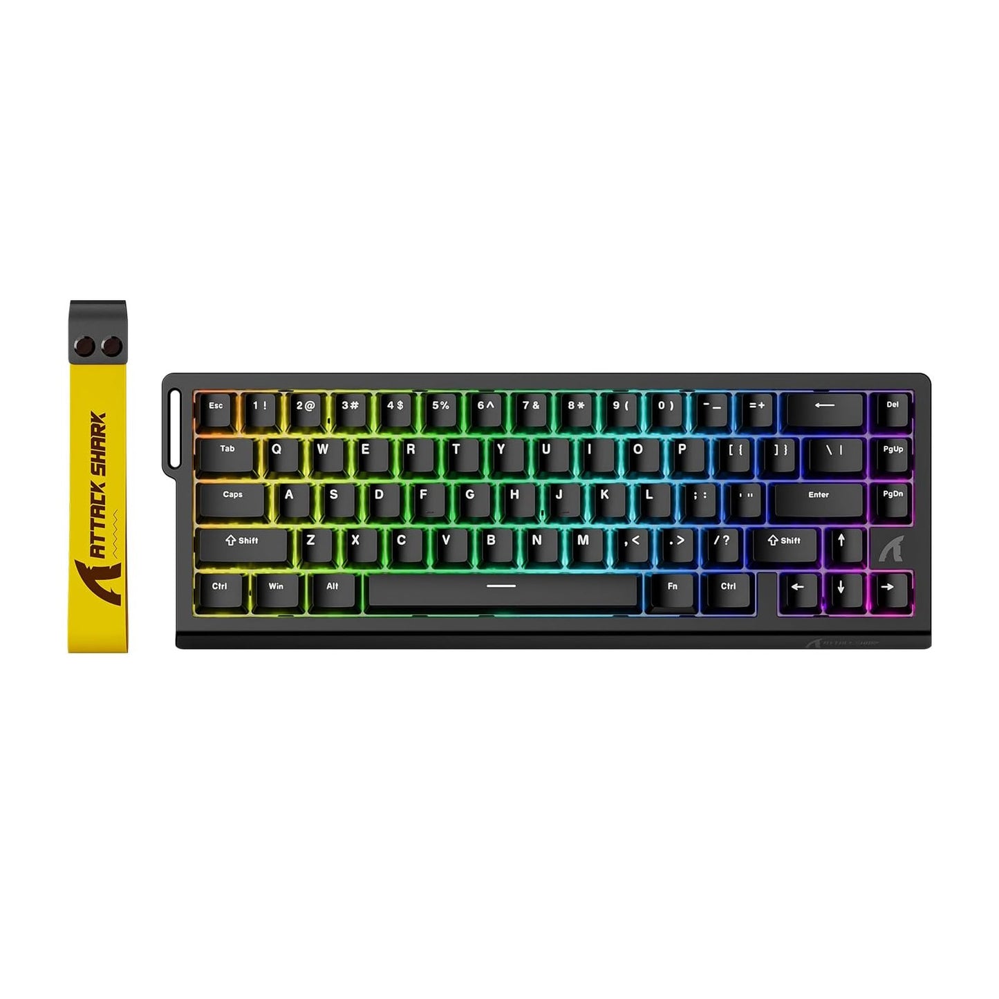 Teclado Mecânico para Jogos ATTACK SHARK X68 HE Rapid Trigger 60% com Fio, Atuação Ajustável, Switch Magnético Hall Effect, 8KRO