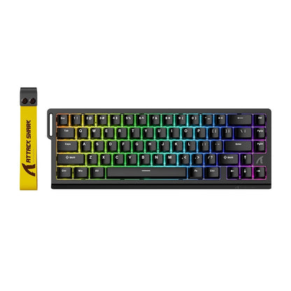 Teclado Mecânico para Jogos ATTACK SHARK X68 HE Rapid Trigger 60% com Fio, Atuação Ajustável, Switch Magnético Hall Effect, 8KRO