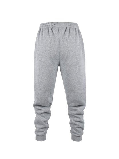 Men's Casual Pants Autumn Winter Fleece Sweatpants Men Running Jogger Sports Gym Trousers Fashion Solid Color Workout Long Pants