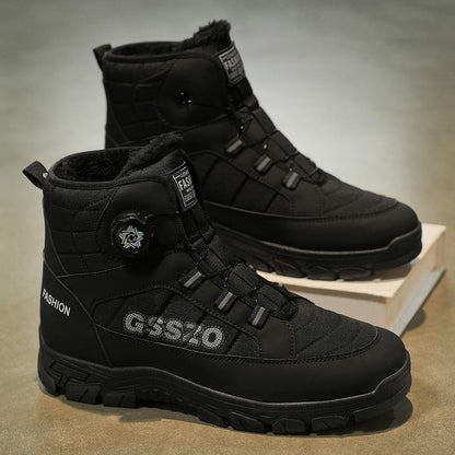 Winter New Swivel Buckle Fleece Waterproof Snow Boots Outdoor Non-slip and Wear-resistant