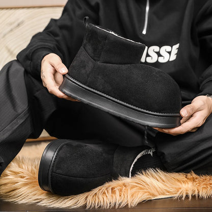 New Men's Fashionable Ankle Boots Autumn Winter Male Short Outdoor Footwear Versatile Walking Boots Men Winter Plush Snow Boots