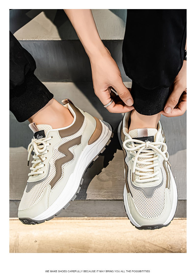 Men's Breathable Running Shoes Anti-skid Athletic Sneakers 2025 Casual Shoes Walking Shoes Lightweight Trendy Casual Sports Shoe