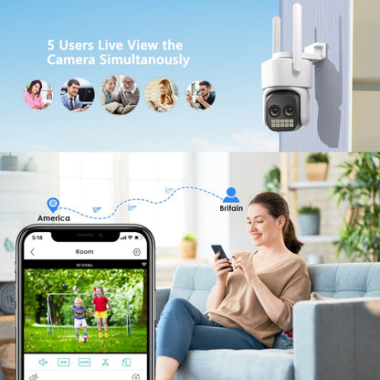 BESDER 8MP 4K10x Hybrid Zoom Dual Lens PTZ IP Camera 3.6+12mm WiFi Human Detection 4MP Audio Security Video Surveillance O-KAM