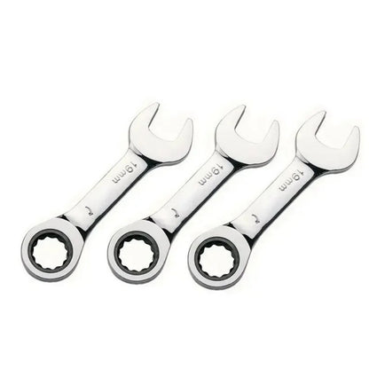 Short Handle Ratchet Spanner 6/7/8/9/10/11/12/13/14/15/16/17/18/19mm Fix Head Ratcheting Wrench Professional Spanner Hand Tools