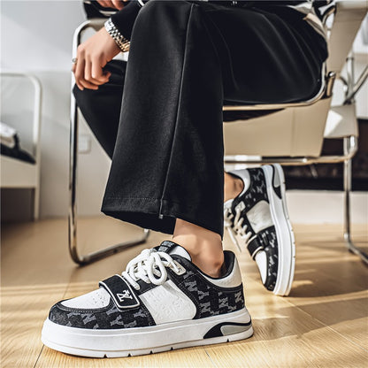 Tênis Masculino Azul da Moda 2025 Calçados Streetwear Hip Hop Tênis Casual Primavera Skate Tênis de Grife de Luxo Masculino