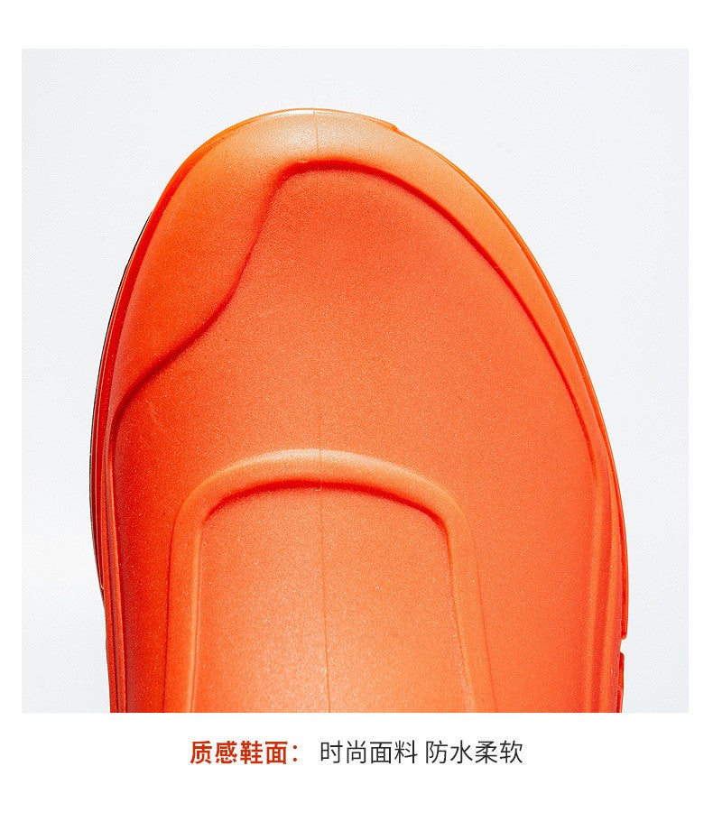 Ankle Rain Boots Men's Motorcycle Waterproof Shoes Outdoor Rain Boots Fishing Non-slip Rubber Shoes Thick Soled Water Shoes