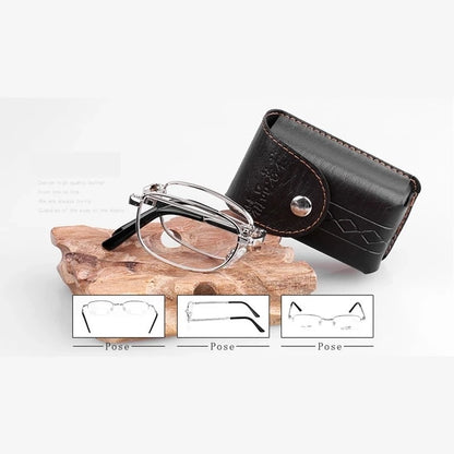 Sighttoo Folding Square Reading Glasses For Men Women Portable Eyeglasses +50 +75 +275 +350 +400 +450 +500 +550 +600