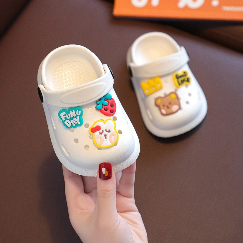 Children's Slippers Summer Boys and Girls Cartoon Cute Anti-Slip Open-Toe Clogs Infant Toddler and Big Kids Sandals
