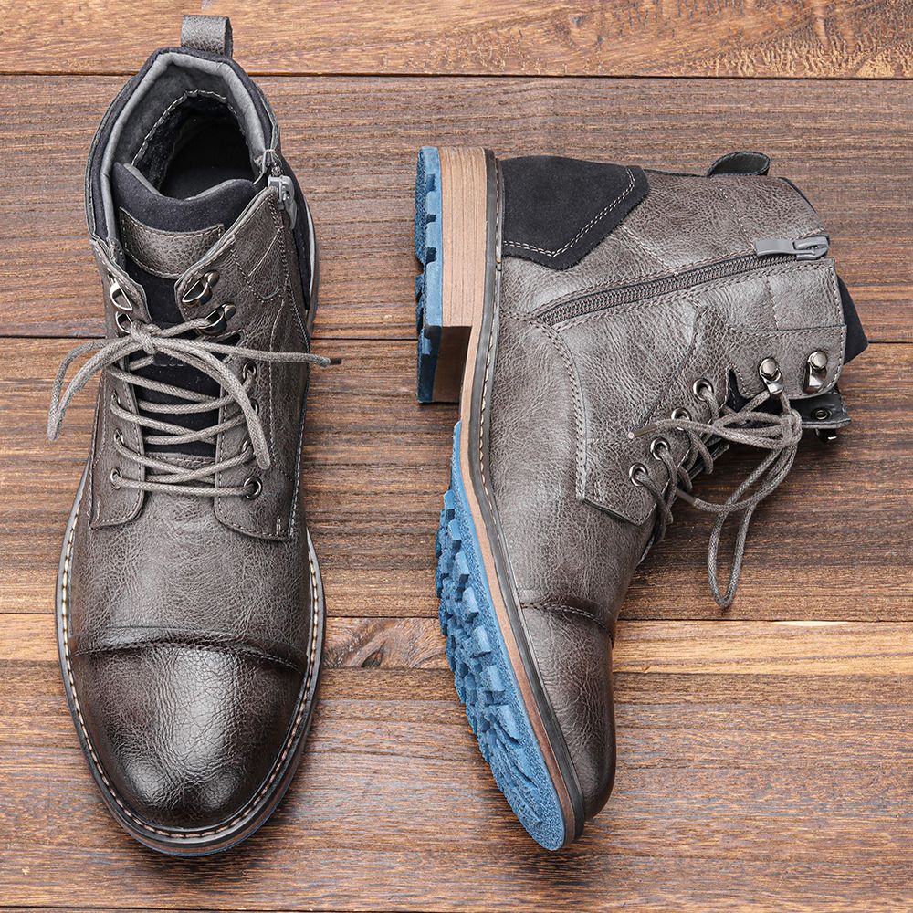 Botas Masculinas de Cano Curto Tamanho 39-45 Botas de Couro Masculinas Marca #AL605