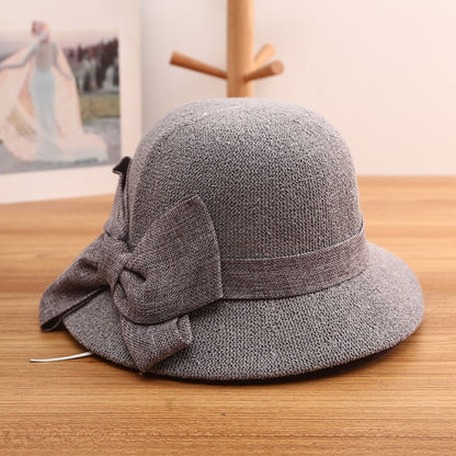 2021 fashion summer Women's bucket hat Straw made Bow hand-made straw hat foldable parent-child Panama hat children beach sun vi