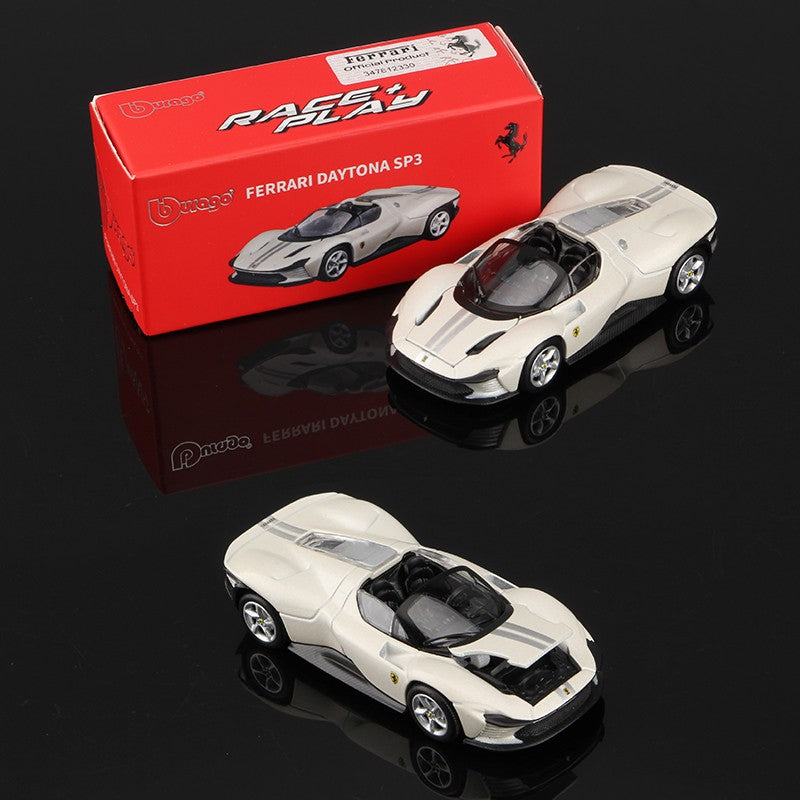 Bburago 1:64 Ferrari Daytona SP3 812 Competizione Carro Modelo Liga Miniatura Veículos Fundidos Brinquedo Coleção de Presente
