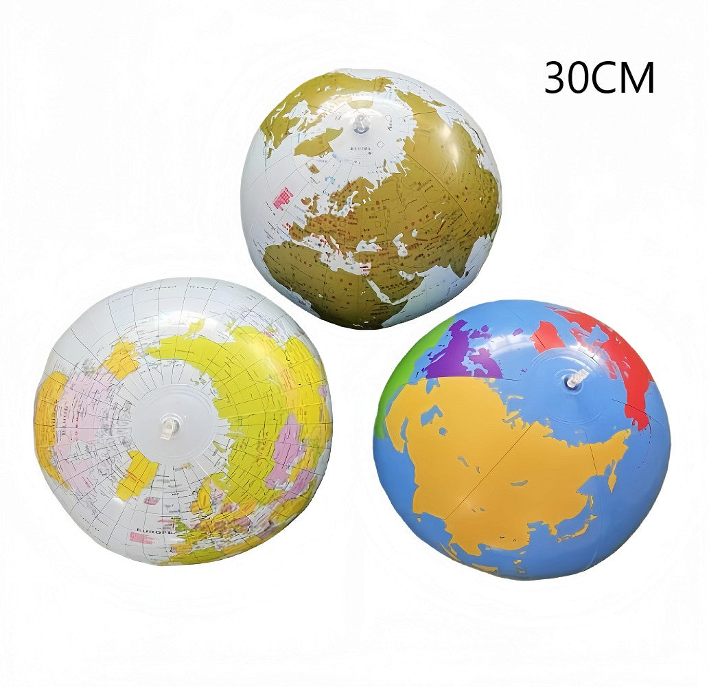 30cm Inflate Globe Beach Ball Toy Map Education Geography Teaching Balloon Props Kid Birthday Gift Water Pool Air Globos Ball
