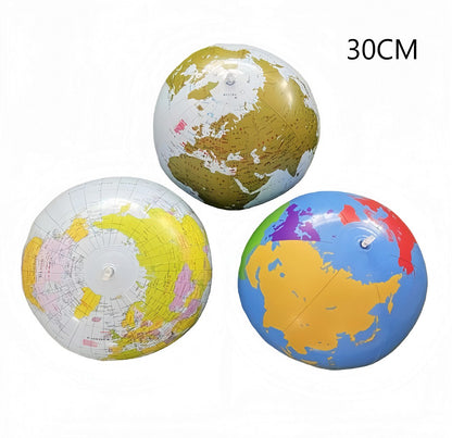 30cm Inflate Globe Beach Ball Toy Map Education Geography Teaching Balloon Props Kid Birthday Gift Water Pool Air Globos Ball