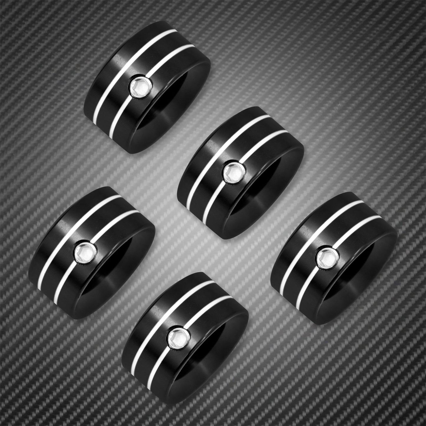 Kit de Parafusos de Coroa Traseira de Motocicleta Preto/Cromado para Harley Touring Road King Street Glide Sportster XL 883 Softail