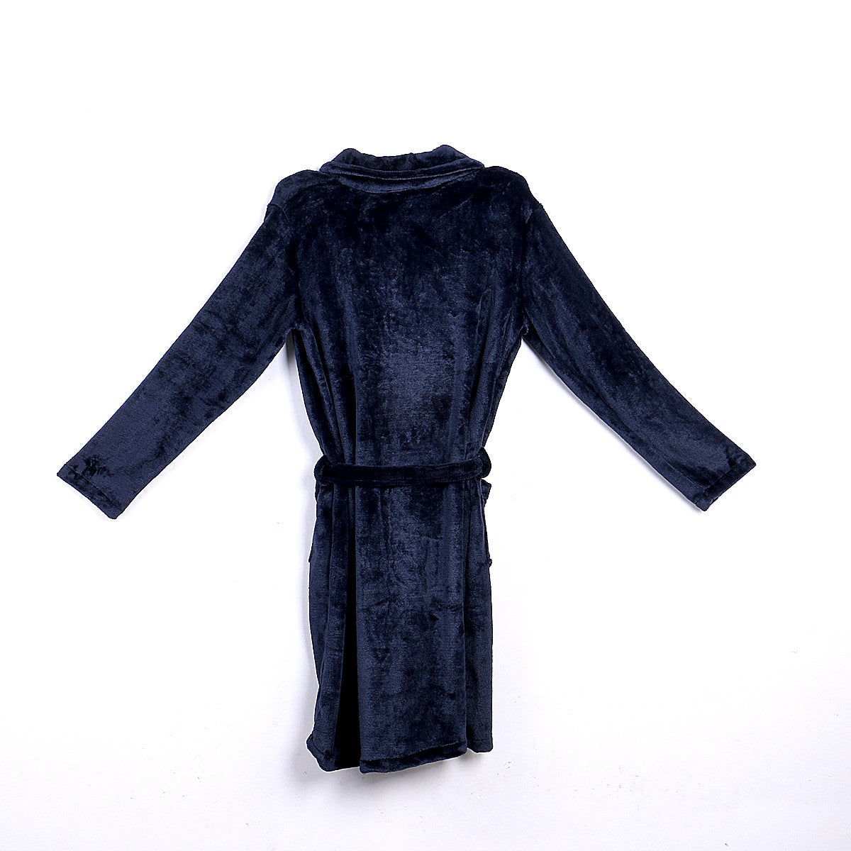 Casaul Men's Plush Shawl BathRobes with Sashes Men Soft Long Sleeve 2 Side Pockets Cloak Winter Solid Warm Dressing Gown M-XXL