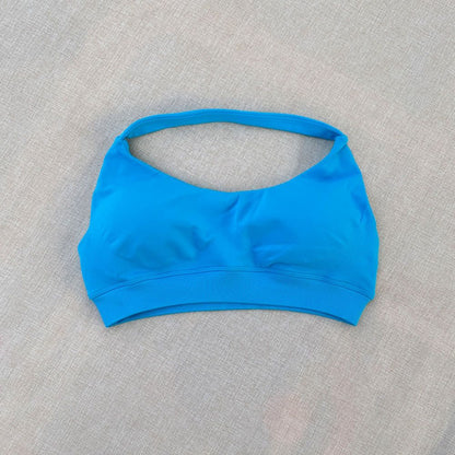 DF halter Neck Woman Sports Crop Bra  Comfortable gym bra Running Bra workout Sportswear