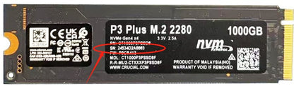 Crucial P3 Plus 1TB 2TB PCIe Gen4 NVMe M.2 SSD Interno (Pacote OEM) & Crucial NVME 2280 P310 1TB SSD & Crucial T500 1TB