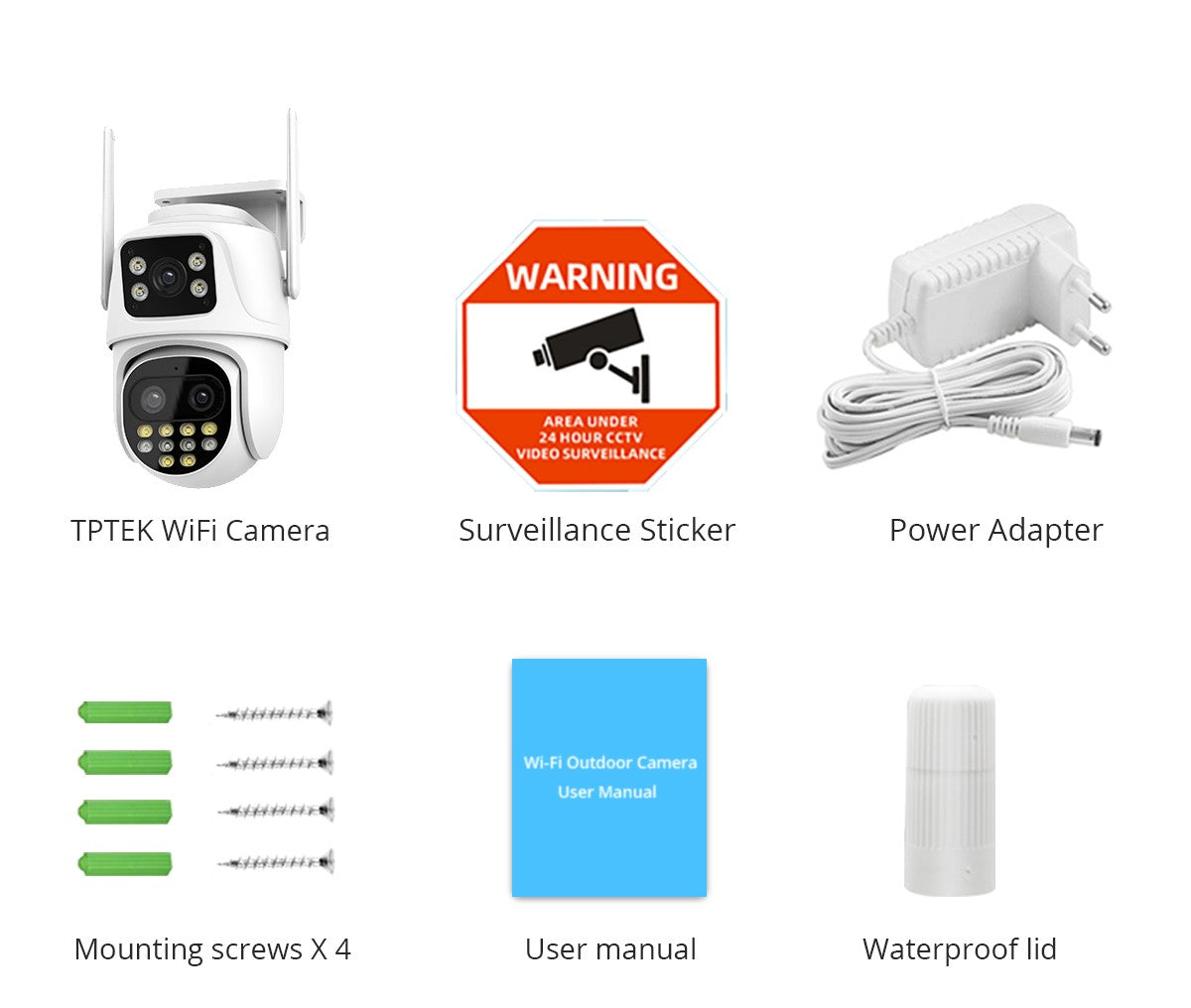 9MP WIFI IP Camera Three Lens Dual Screen With 8X Zoom 6MP PTZ Camera Ai Auto Tracking Security Video Surveillance Camera iCSee