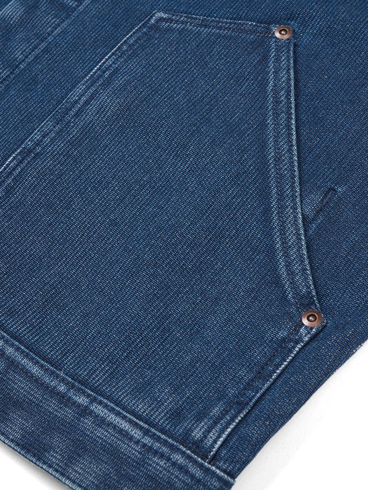 SIMWOOD High Standard 2025 Autumn New Oversize 12oz 100% Cotton Washed Indigo Blue Denim Jackets Fashion Cargo Jackets