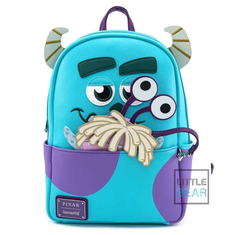 Disney Pixar Monstros S.A. Mochila - Mochila Escolar do Sulley e Mike de Monstros, Mochila de Viagem, Presente para Crianças