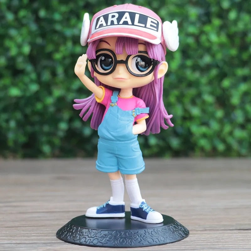 13cm Anime Dr.SLUMP Arale Figuras Enfeites de Carro Brinquedo Decoração de Bolo Dr IQ Coleção Boneca PVC Arale Estatueta Modelo Presentes Infantis