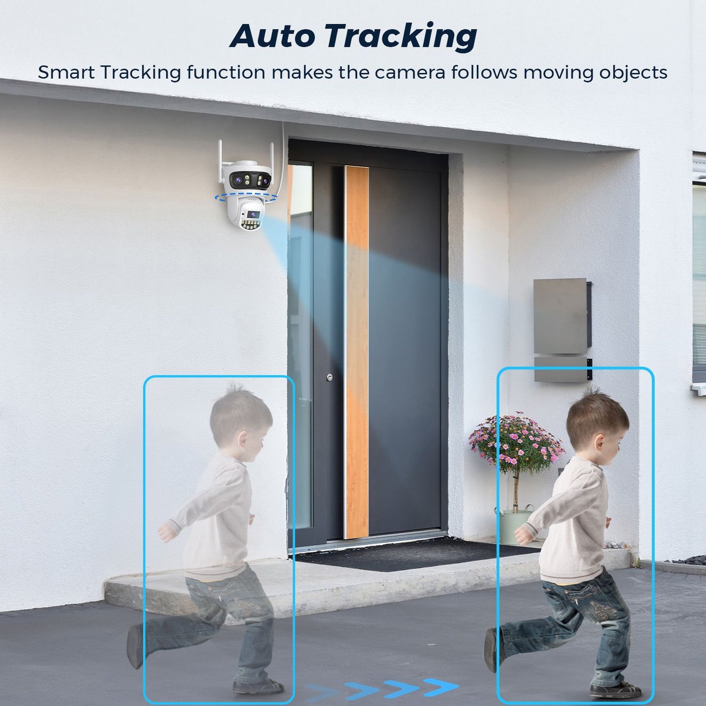 15MP 8K HD Wifi Surveillance Camera Outdoor Three Lens Three Screens Security IP Camera Human Detection 5G Wifi Camera O-KAM PRO