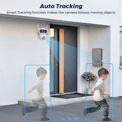 15MP 8K HD Wifi Surveillance Camera Outdoor Three Lens Three Screens Security IP Camera Human Detection 5G Wifi Camera O-KAM PRO