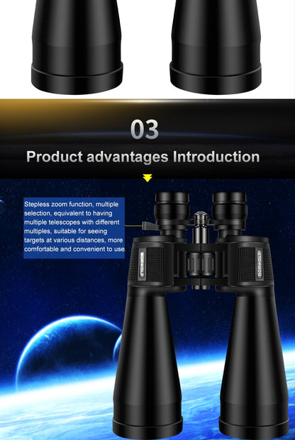 BORWOLF 20-60X70 Binóculos de Alta Ampliação Longo Alcance Zoom 60 Vezes Caça Telescópio Astronômico Profissional HD Zoom
