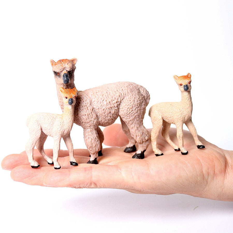 Realistic Farm World Alpaca Animal Model Figures Llama Toy Figurine Zoo Education Collection Home Decor Playset Kids Gifts