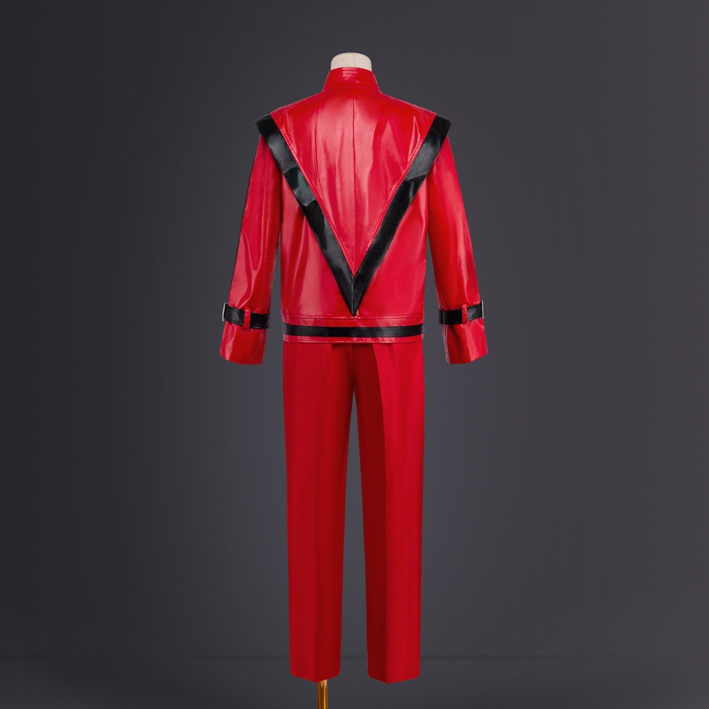 Michael Jackson Thriller Scary Cosplay Costumes movie Red Leather Jacket Pants Uniform Anime Halloween Costume for Men Woman