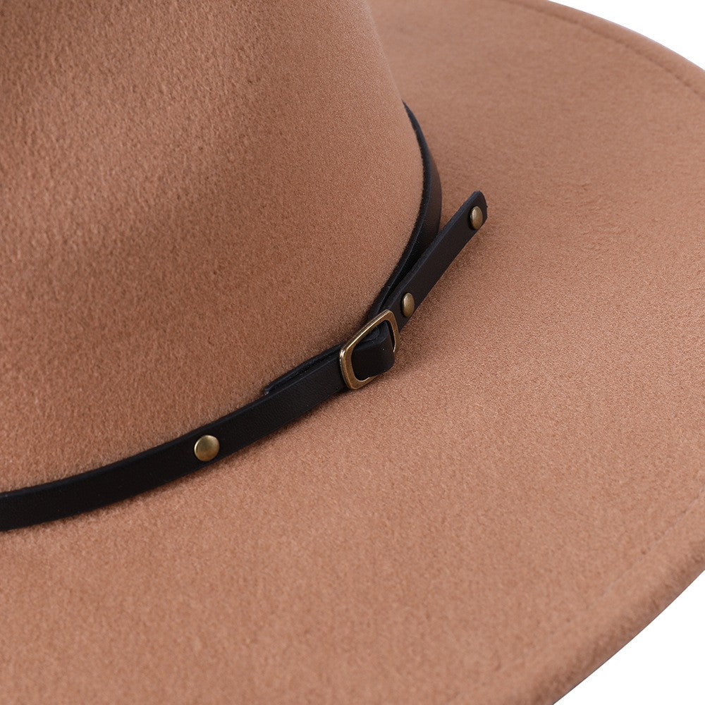 Wool Warm Wide Brim Fedora Hats Women Solid Color Top Jazz Felt Hat For Men Panama Gamble Yellow Hats