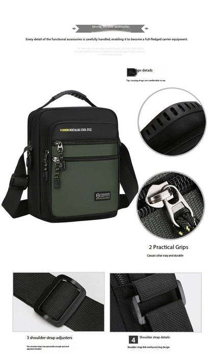 New Fashion Oxford Men Crossbody Bag Single Shoulder Bags Big Capacity Storage Bag Fashion Multi-Pockets Business Crossbody Bags