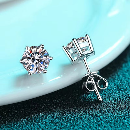 Brincos de Tarraxa de Moissanita TEN CARATS para Mulheres, Cor D VVS1, Prata Esterlina S925, Joia de Luxo para Presente com Certificado GRA