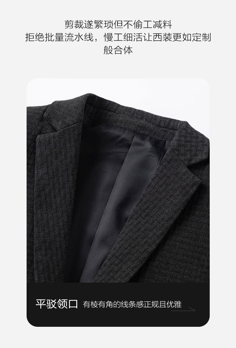 2025 Men's High-End Boutique Wool Suit Casual Business Top Coat Fashion Gentleman Party Four Seasons Elegant Tailored Suit