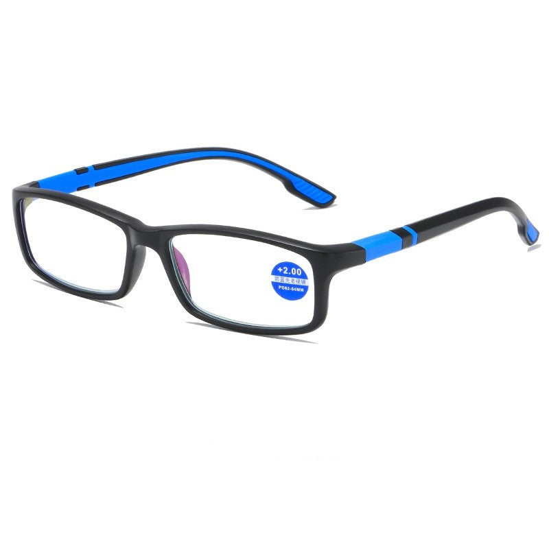 Óculos de Leitura Masculino Feminino Esportivo Antiluz Azul Armação TR90 Preta Vermelha Óculos Para Presbiopia +100 a +400