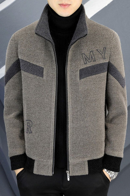 Autumn/Winter Men's Wool Blends Jacket Short Korean Short Casual Business Woolen Coat Thick Warm Social Streetwear Overcoat