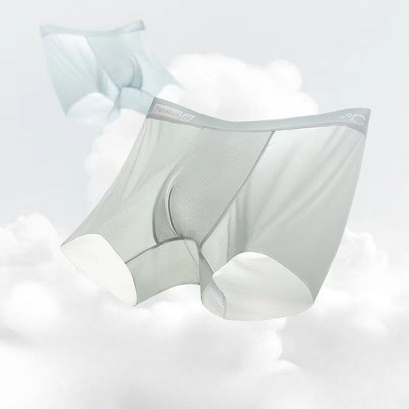 Ice Silk Men's Panties Sports Quick Drying Fashion Shorts Thin Plus Size Panties Boxer Underwear Underpants Gift Luxury
