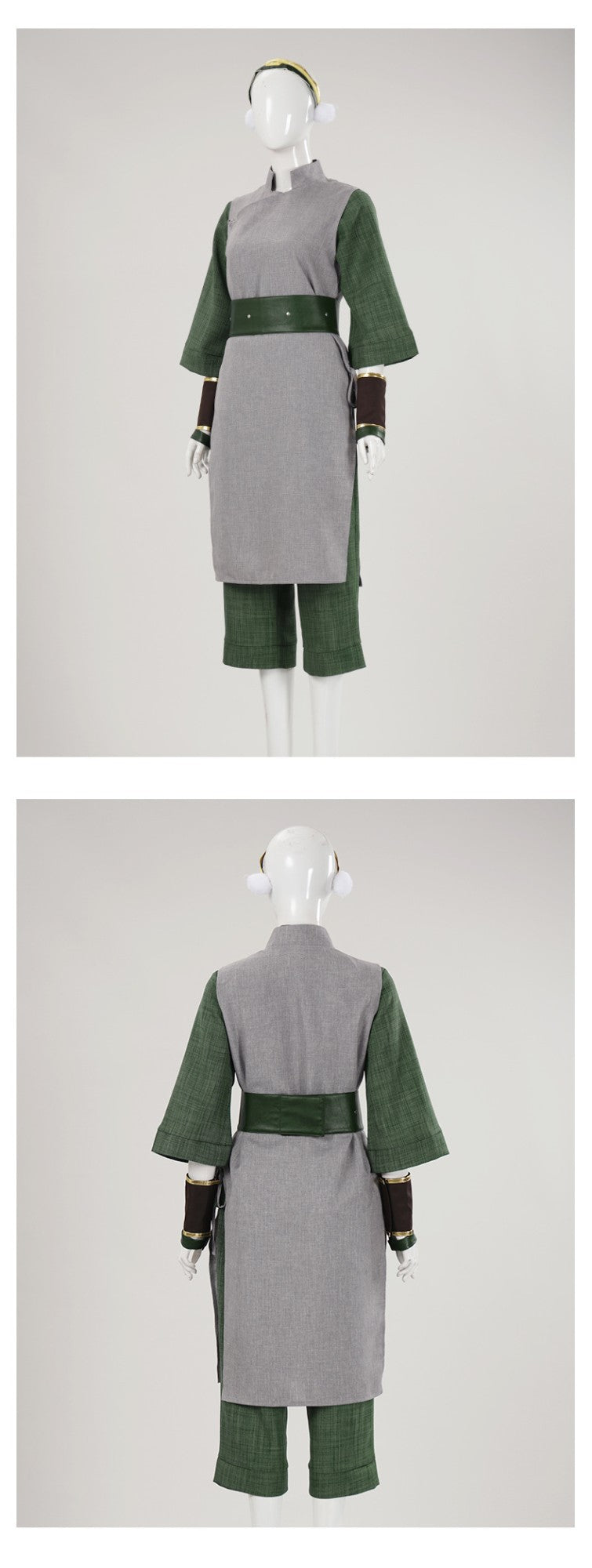 Toph Beifong Cosplay Costume Avatar of Last Airbender Live-action Gray Uniform Vest Tops Pants Outfits Halloween Carnival Suits