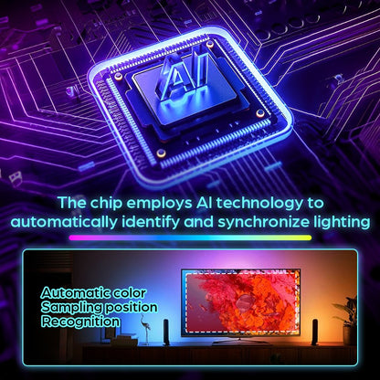 Christmas Ambient TV LED Backlight Sync to Screen For 40-130 Inch Real-Time Sync Light Strip For 4K HDMI-Compatible 2.0 Device