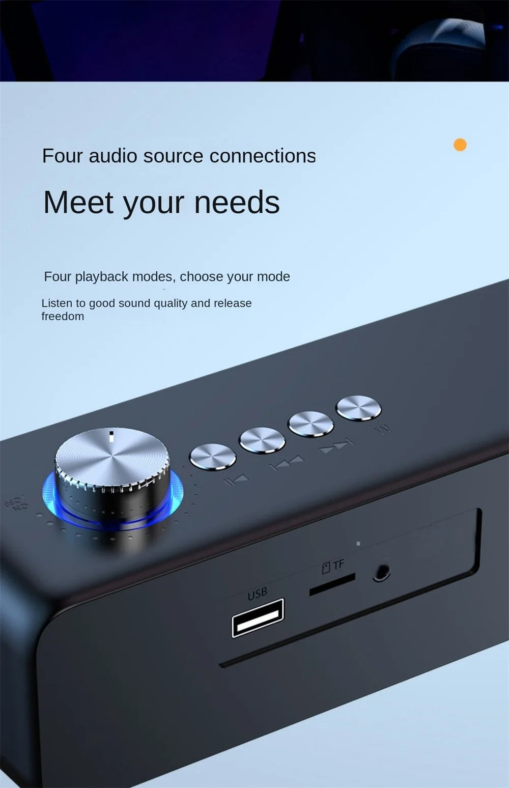 Original Subwoofer Bluetooth Soundbar TV Áudio Echo Wall Alto-falante de computador Home Theater Música Alto-falante Bluetooth sem fio Presente