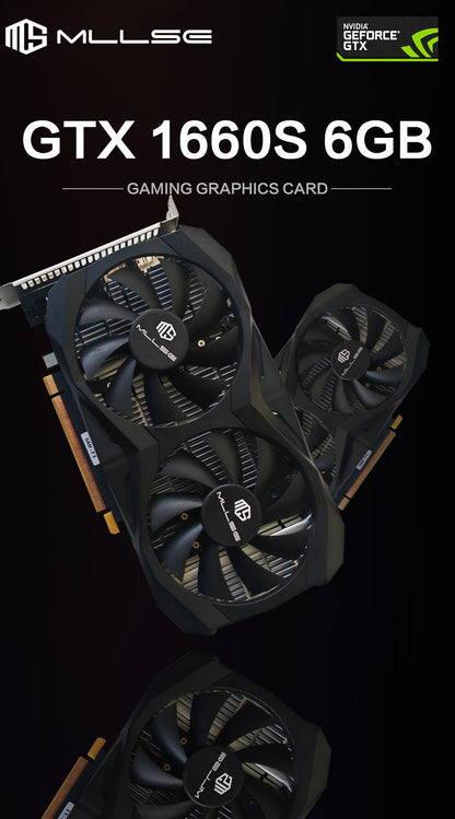 Mllse GTX 1660Super 6GB NVIDIA Placa de Vídeo Placa Gráfica GDDR6 192Bit PCl Express 3.0 HD*1 DP*1 DVI*1 gtx 1660s Placa de vídeo