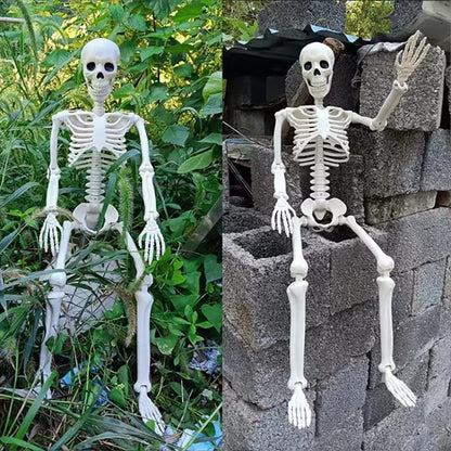 40cm Halloween Skull Skeleton,Posable Skeleton,Human Shape Bones,Halloween Party Home Decorations,Haunted House Horror Props
