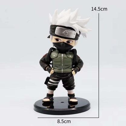 2026 Hot Hatake Kakashi Naruto Uzumaki Q Edição Figura Mochila Modelo Criativo Boneco de Alto Valor com Base Carro Enfeites de Mesa
